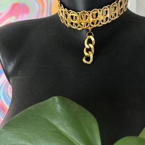 Collier capsules dorées